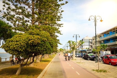 Cycle path in Kos Greece.の写真素材