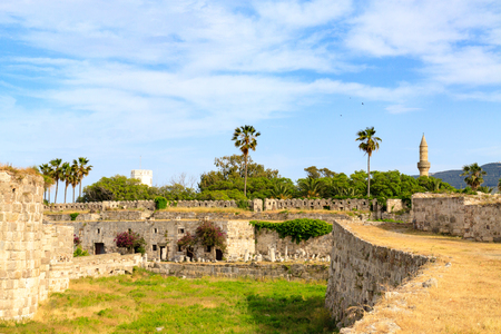 Fortress of Neratzia Castle ruins in Kos island, Greece.の写真素材