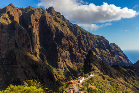 Masca village, the most famous tourist destination in Tenerife, Spain.の写真素材