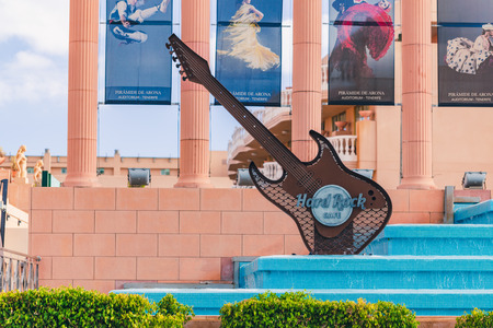 Spain, Canary Islands, Tenerife, Costa Adaje, Las Americas - May 24, 2018: Hard Rock Cafe in Tenerife. Avenue las Americas onTenerife , Canary Islands in Spain.のeditorial素材