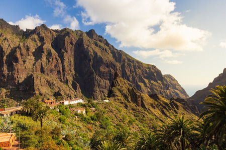 Masca village view, the most visited tourist attraction of Tenerife, Spainのeditorial素材