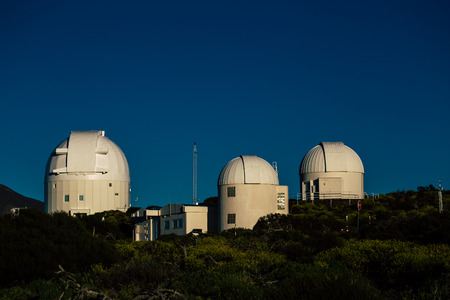 Teide astronomical observatory in Tenerife Island, Spain.の写真素材