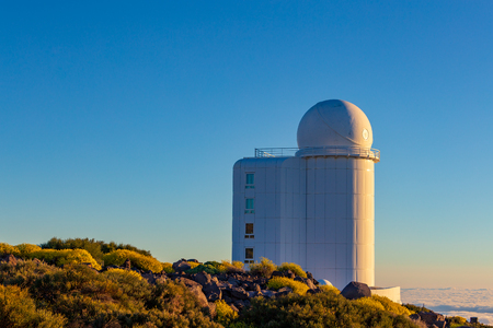 Teide astronomical observatory in Tenerife Island, Spain.の写真素材