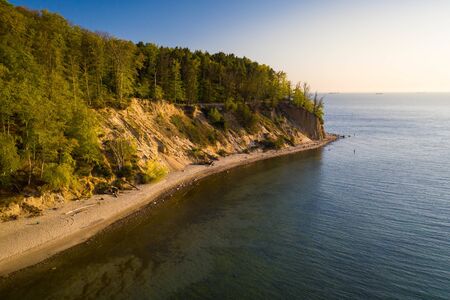 Aerial view on famous Cliff in Gdynia Orlowo.の写真素材