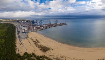DCT container terminal, part of the port of Gdansk, Poland.の写真素材