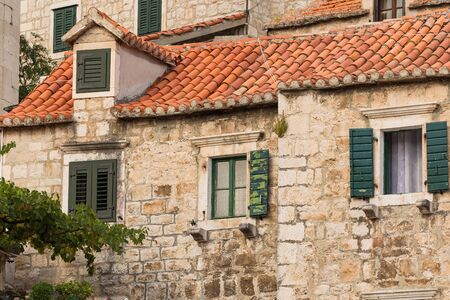 Old town in Omis, Croatia.の写真素材