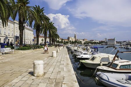 Coastline on Split in Croatia, popular holiday destination.の写真素材