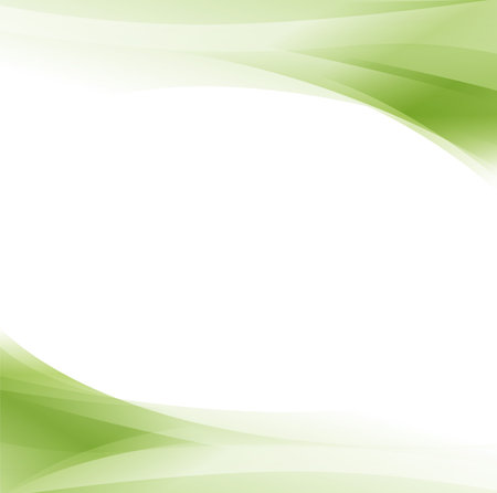 frame of the green waves, dreamy mood, easy cleanのイラスト素材