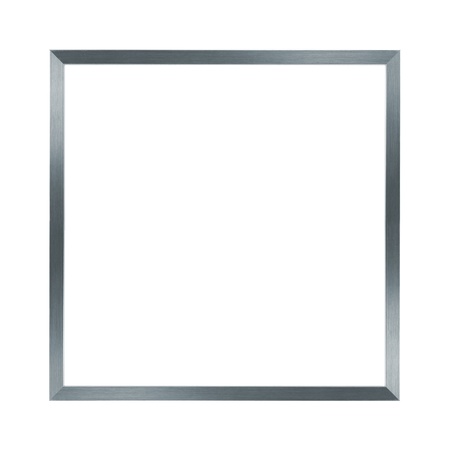 simple silver metal frame on the white backgroundの写真素材