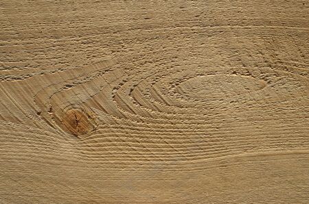 The natural structure of spruce wood with a knot, top view backgroundの写真素材