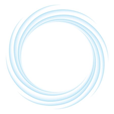 Blue circle of transition to white as magical swirl wavesのイラスト素材