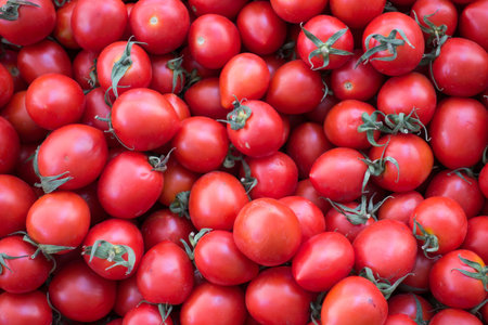 Fresh and Juicy Cherry Tomatoes on Stall For Sale