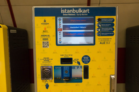 Turkish Ticket Machine in Subway Station Ready for Selling Ticket