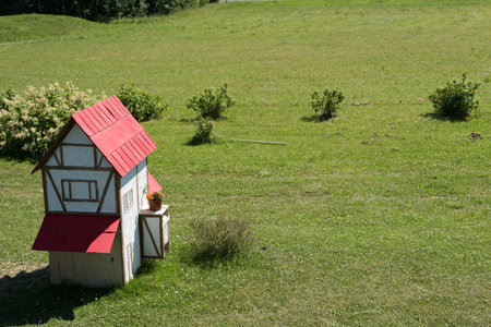 House in Big Green Garden With Nobodyの写真素材