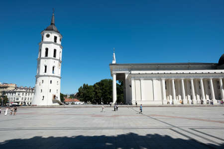 Cathedral Bell Tower 03 July 2015 Vilnius Lithuanianのeditorial素材