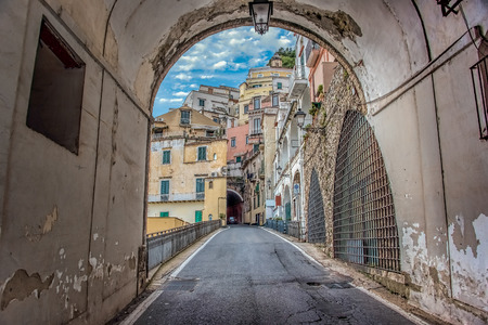 A view of Amalfi streets, Amalfi Coast (Costiera Amalfitana), Campania, Italyの写真素材