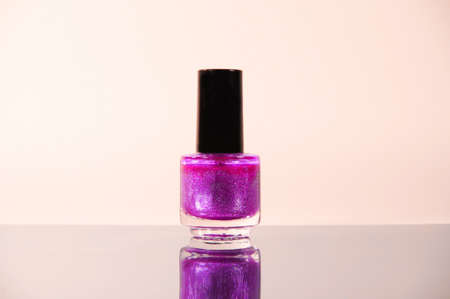 nail polish on the mirror surfaceの写真素材