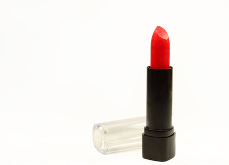 red lipstick isolated on the whiteの写真素材