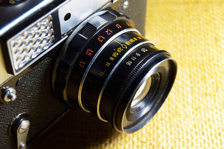 Old camera a top viewの写真素材