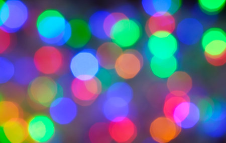 the blurred christmas lights background