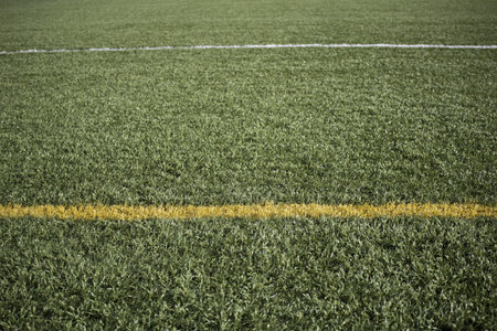 Lines on football field, sport and competition, exercise