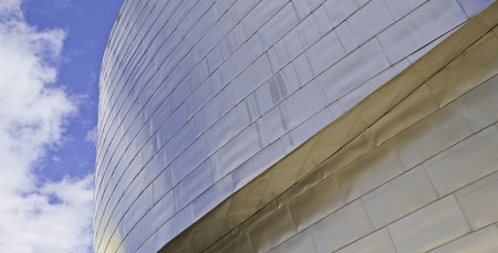 Metal structure with a circular shape and iron, modern construction