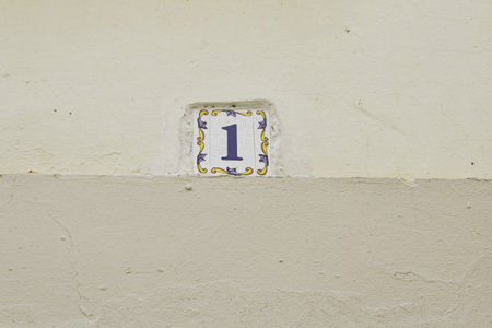 Number one in house urban town, construction and symbol