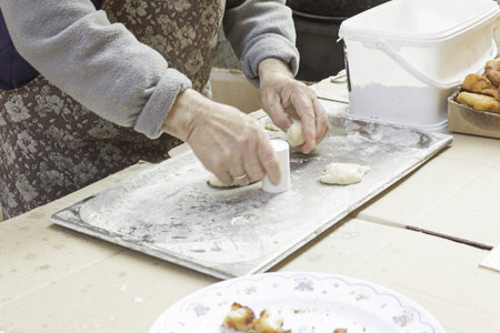 Kneading restaurant kitchen desserts donuts