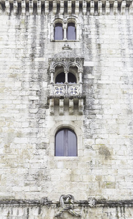 Belem tower facade architectural, constructionの写真素材