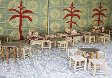 Arab Bar with sofas and chairs, celebration and eventのeditorial素材