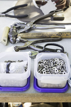 Material of manufacturing bolts and nuts, hammer