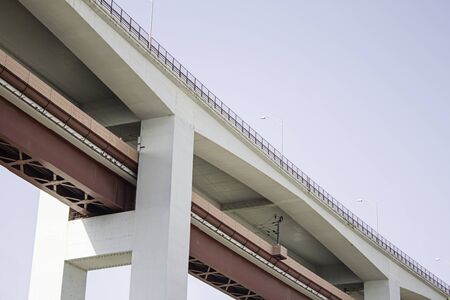 Iron bridge in Lisbon, construction and architectureの写真素材