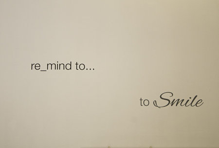Remember to smile urban wall written letters