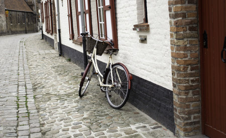 Typical Dutch house, detail of European cityの写真素材