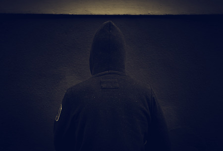 Man of street gang, delinquency and drugs, violenceの写真素材