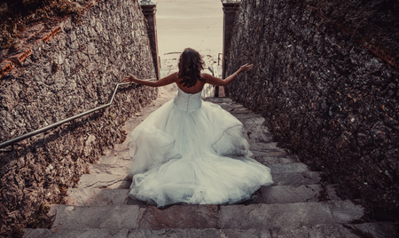 Wedding couple, wedding, celebration and events, love and relationshipの写真素材