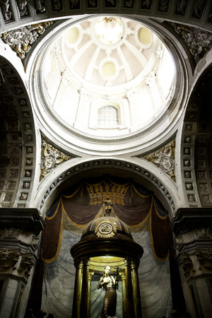 Interior catholic church, religion and christianity, godのeditorial素材