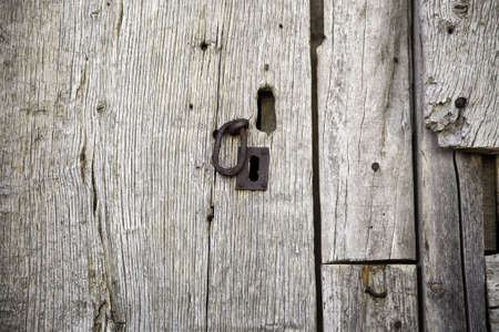 Old broken wooden door, wood texture detailの写真素材