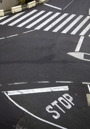 Detail road texture, vehicle and travel, road safety