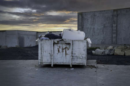 Clean point container in garbage, cleaning and disinfection, recyclingの写真素材