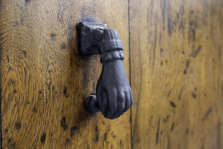 Detail of old decoration, classic, vintage door knocker