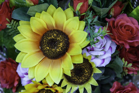 Bouquets of varied flowers celebration and event, natureの写真素材