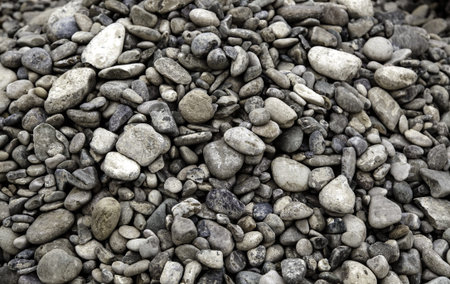 Detail of eroded stones on the ground, natural formation