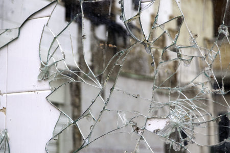 Detail of vandalism and crime, destruction
