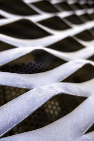 Detail of decorated metal fence for security and protectionの写真素材