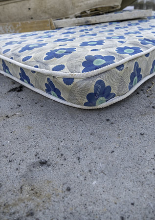 Detail of furniture thrown awayの写真素材