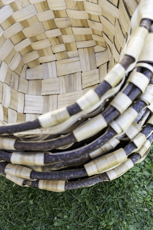 Handmade wicker baskets, manual work, artists
