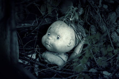 Detail of terrifying decoration for Halloween night, fearの写真素材