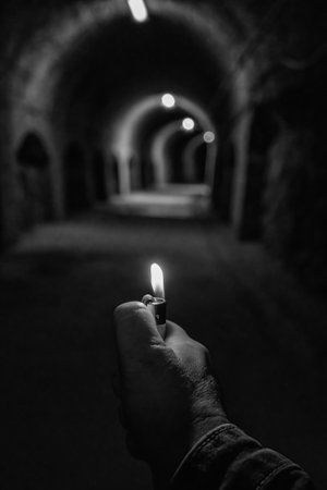 Tunnel detail for transportation, underground architectureの写真素材