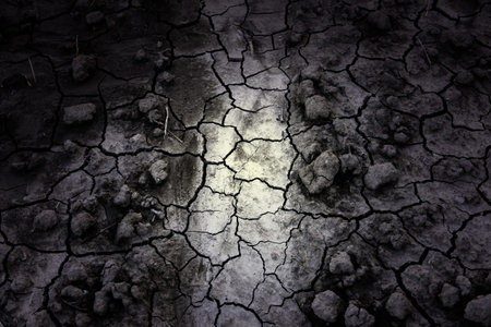 Detail of climate change and environmental destruction
